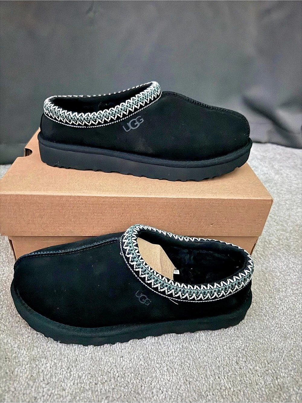 UGG Tasman Black Slippers US 8-TW